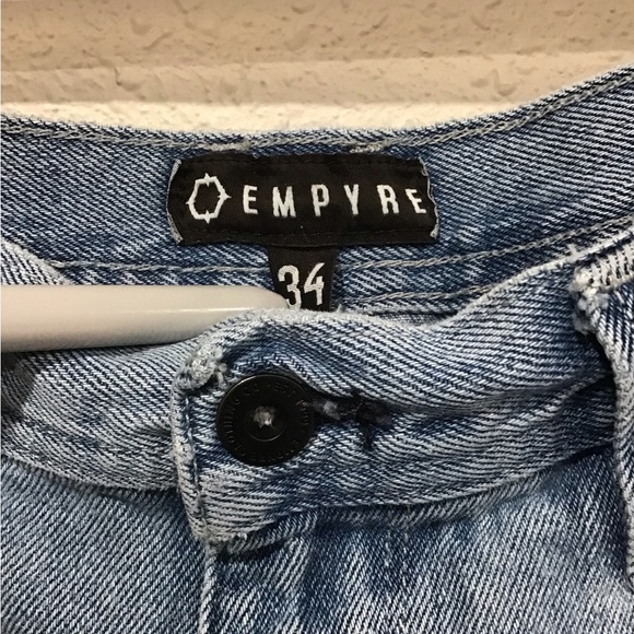 Empyre Hank Men’s Jeans 34 Straight Leg Medium Wash Blue Denim Skater Y2K Grunge - Picture 2 of 6